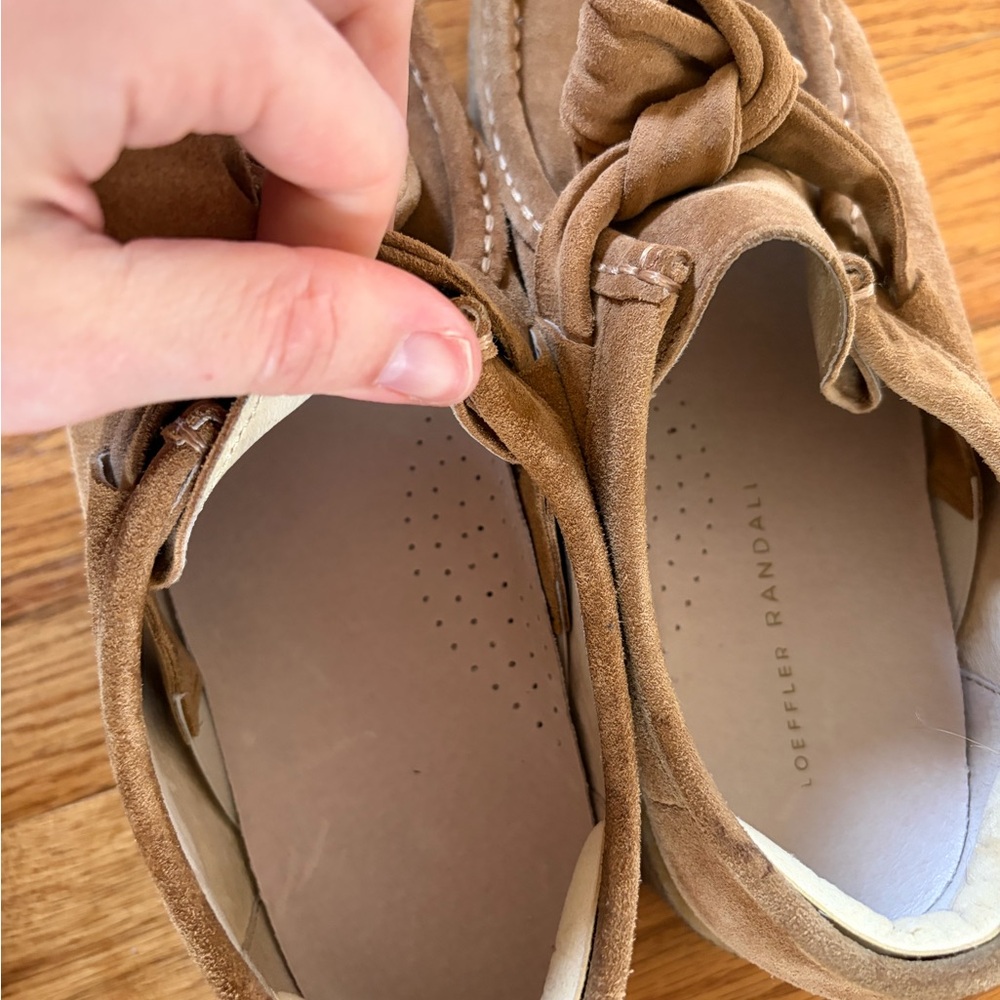 Loeffler Randall Suede Knot-Detail Loafers in Light Brown - Tabitha - Picture 7 of 7